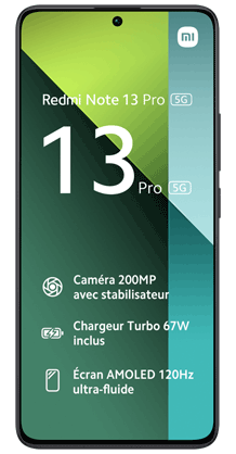 Xiaomi Redmi Note 13 Pro 256Go noir 5G