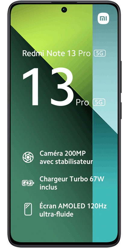 Xiaomi Redmi Note 13 Pro 256Go noir 5G